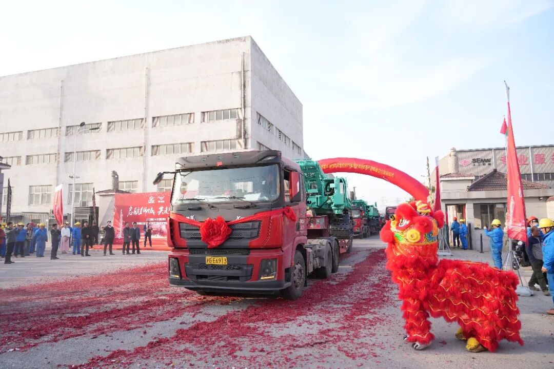 A triumphant march through the harsh winter! SEMW's soft soil treatment equipment sets off for Singapore